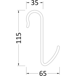 nuie Heating Accessories Chrome Radiator Hook - Size: 1.15 x 0.3 x 0.65cm - Silver - Wilko - thumbnail 4