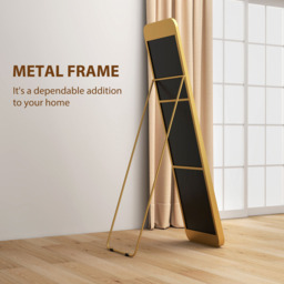 HOMCOM Gold Tone Rectangular Full Length Mirror 40 x 160cm - Size: 13 x 49 x 169cm - Wilko - thumbnail 7