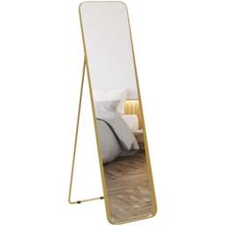 HOMCOM Gold Tone Rectangular Full Length Mirror 40 x 160cm - Size: 13 x 49 x 169cm - Wilko - thumbnail 1