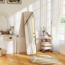HOMCOM Gold Tone Rectangular Full Length Mirror 40 x 160cm - Size: 13 x 49 x 169cm - Wilko - thumbnail 3