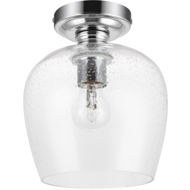 Cosylyte Buxton Chrome Bubble Glass Ceiling Light - Size: 26 x 24.5 x 24.5cm - Silver - Wilko - image 1