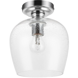 Cosylyte Buxton Chrome Bubble Glass Ceiling Light - Size: 26 x 24.5 x 24.5cm - Silver - Wilko
