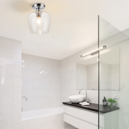 Cosylyte Buxton Chrome Bubble Glass Ceiling Light - Size: 26 x 24.5 x 24.5cm - Silver - Wilko - thumbnail 7