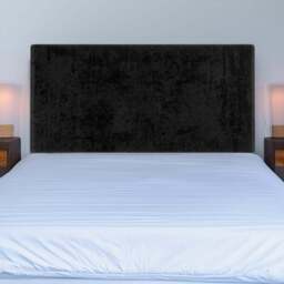 Bedmaster Super King Black Naples Velvet Valencia Plain Headboard - Wilko - thumbnail 1