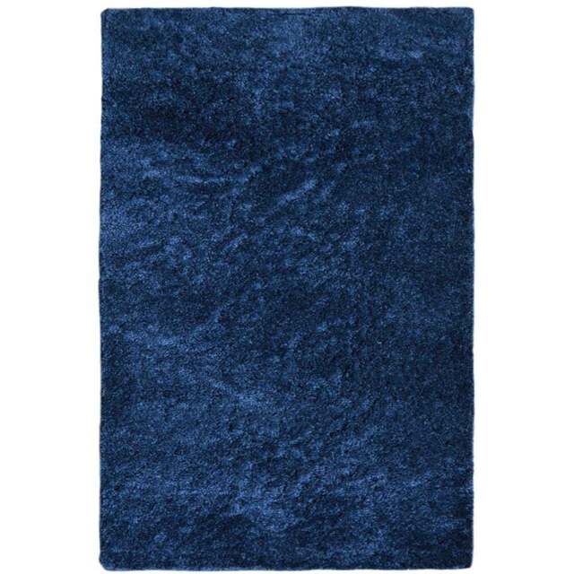 Homemaker Navy Snug Plain Shaggy Rug 80 x 150cm - Blue - Wilko - image 1