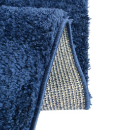 Homemaker Navy Snug Plain Shaggy Rug 80 x 150cm - Blue - Wilko - thumbnail 5