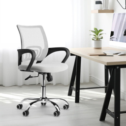 LPD Furniture Tate White Mesh Back Swivel Office Chair - Size: Single - LPD Home - Wilko - thumbnail 7