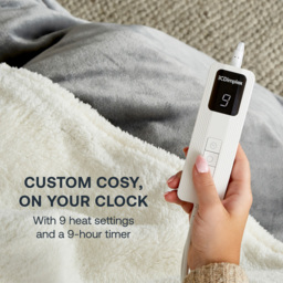 Dimplex Super Cosy Grey and White Sherpa Fleece Heated Throw 130 x 180cm - Size: 1800 x 1300 x 2cm - Wilko - thumbnail 3