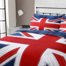 Velosso EasyCare Double Union Jack Reversible Duvet Set - Blue - Serene - Wilko - thumbnail 3