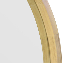 The Naturalis Solid Oak Round Deep Dish Framed Mirror 100 x 100cm - Cream - MirrorOutlet - Wilko - thumbnail 4