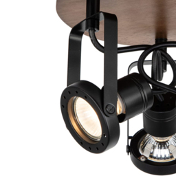 Cosylyte Riverton Matt Black 3 Light Spotlight - Size: 26 x 26 x 19cm - Brown - Wilko - thumbnail 5