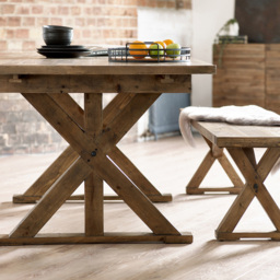 Julian Bowen Chatsworth 3 Seater Wooden Dining Bench - Size: 45 x 180 x 38cm - Brown - Wilko - thumbnail 7