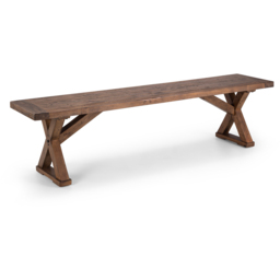 Julian Bowen Chatsworth 3 Seater Wooden Dining Bench - Size: 45 x 180 x 38cm - Brown - Wilko - thumbnail 3