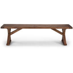 Julian Bowen Chatsworth 3 Seater Wooden Dining Bench - Size: 45 x 180 x 38cm - Brown - Wilko - thumbnail 4