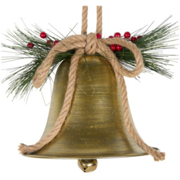 Traditional Bell Decoration Gold - Santa's Chalet - Wilko - thumbnail 4
