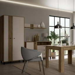 Florence Grafton 2 Door Cream and Oak Wardrobe - Multi - Furniture To Go - Wilko - thumbnail 7
