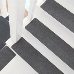 Living and Home Self-Adhesive Stair Non-Slip Mats - Size: 20 x 55cm - Grey - Wilko - thumbnail 6