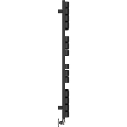 Terma Warp S Matt Black Heated Towel Rail 2605 BTU 1110 x 500mm - Size: 111 x 50 x 11.2cm - Wilko - thumbnail 5
