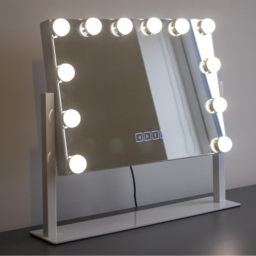 Jack Stonehouse White Vivien Hollywood Vanity Mirror with 12 LED Bulbs - Size: 41 x 30cm - Wilko - thumbnail 5