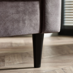 Furniturebox Josie 3 Seater Dark Grey Velvet Sofa - Wilko - thumbnail 4