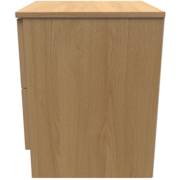 Crowndale Dorset 2 Drawer Modern Oak Bedside Cabinet Ready Assembled - Wood - Wilko - thumbnail 5