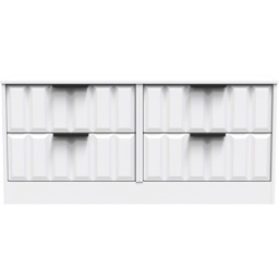 Crowndale New York 4 Drawer Matt White Chest of Drawers Ready Assembled - Wilko - thumbnail 4