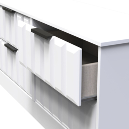 Crowndale New York 4 Drawer Matt White Chest of Drawers Ready Assembled - Wilko - thumbnail 7