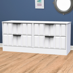Crowndale New York 4 Drawer Matt White Chest of Drawers Ready Assembled - Wilko - thumbnail 1