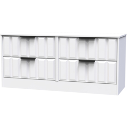 Crowndale New York 4 Drawer Matt White Chest of Drawers Ready Assembled - Wilko - thumbnail 3