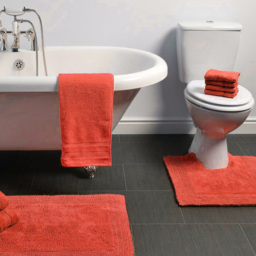 Allure Bath Fashions Luxury Reversible Terracotta Heavyweight Pedestal Toilet Mat 53 x 55cm - Size: 53 x 55 x 1cm - Wilko - thumbnail 3