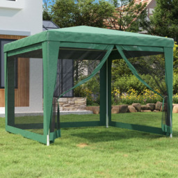 vidaXL 3 x 3m Green Party Tent with Iron Frame - Wilko