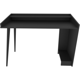 Decorotika Vanessa 2 Shelf Computer Desk with Solid Legs Black - Size: 87 x 121 x 61cm - Wilko - thumbnail 3
