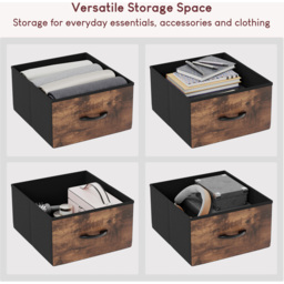 Vida Designs Chorley 5 Drawer Rustic Brown Fabric Chest of Drawer - Wilko - thumbnail 7
