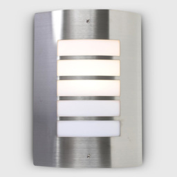 ValueLights Medlock Silver Outdoor Wall Bulkhead Light - Size: 10 x 30.6 x 30.6cm - Wilko - thumbnail 5
