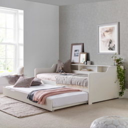 Tyler Single White Guest Bed with Spring Mattress - Bedmaster - Wilko - thumbnail 5