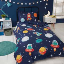 Rapport Home Space and Aliens Double Multicolour Duvet Set - Wilko - thumbnail 1