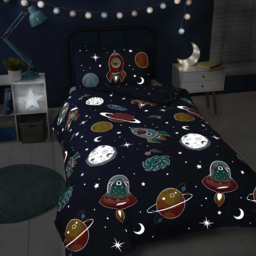 Rapport Home Space and Aliens Double Multicolour Duvet Set - Wilko - thumbnail 3