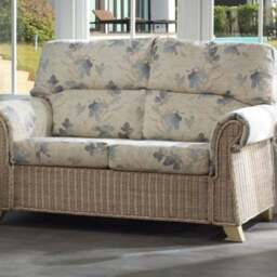 Desser Furniture Clifton 2 Seater Naural Rattan Oasis Sofa - Cream - Wilko