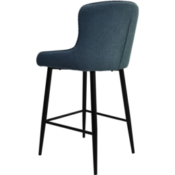 Bentley Designs Rubens Set of 2 Blue Boucle Fabric Upholstered Barstool - Size: 97 x 49 x 54cm - Wilko - thumbnail 5