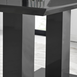 Furniturebox Molini Valera 6 Seater Dining Set Black Gloss and Cappuccino - Brown - Wilko - thumbnail 7