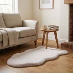 Mink Faux Rabbit Fur Rug 90cm - Wilko - thumbnail 5