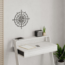 Decortie Black Compass Theme Metal Wall Art - Size: 45.0  x 45.0  x 1.5 cm - Wilko - thumbnail 6