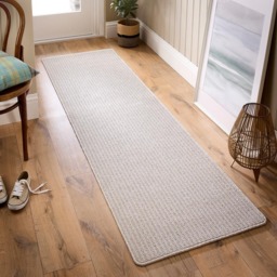 My Mat Ivory Sculptured Waffle Texture Washable Runner 67 x 230cm - Cream - Wilko - thumbnail 3