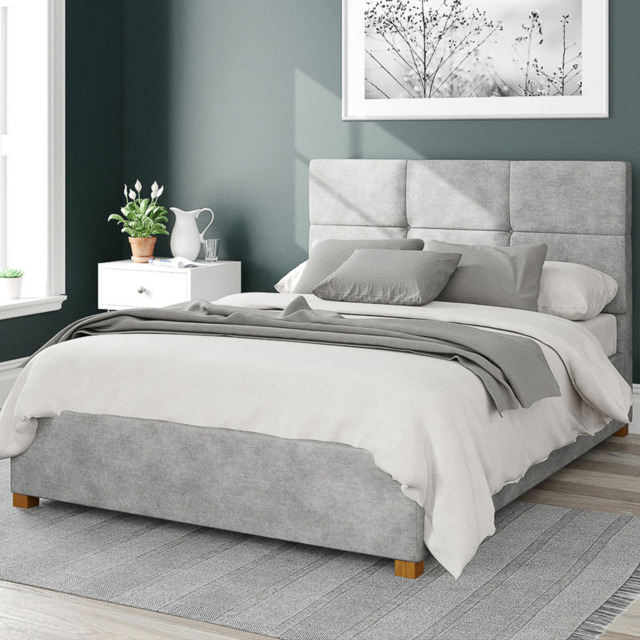 Aspire Caine Super King Silver Kimiyo Linen Ottoman Bed - Aspire Beds - Wilko - image 1