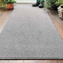 My Mat Silver Plain Stain Resistant Runner 67 x 200cm - grey - Wilko - thumbnail 3
