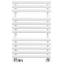 Terma Rolo Towel 1592BTU White Heated Towel Rail 755 x 520mm - Size: 75.5 x 52 x 12.7cm - Wilko - thumbnail 4