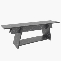 Decorotika Lanca Single Shelf Black Marble Effect TV Unit - Size: 50 x 150 x 35cm - Wilko - thumbnail 3