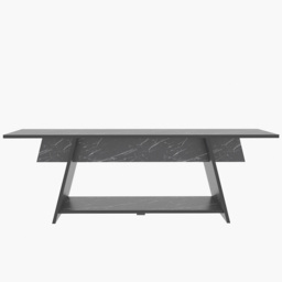 Decorotika Lanca Single Shelf Black Marble Effect TV Unit - Size: 50 x 150 x 35cm - Wilko - thumbnail 7