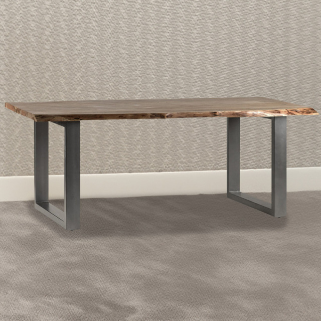 Brooklyn Barima 6 Seater Wooden Dining Table - Brown - Wilko - image 1