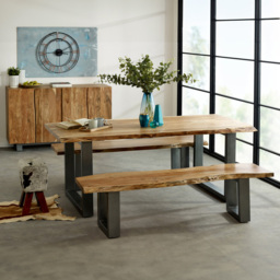 Brooklyn Barima 6 Seater Wooden Dining Table - Brown - Wilko - thumbnail 7
